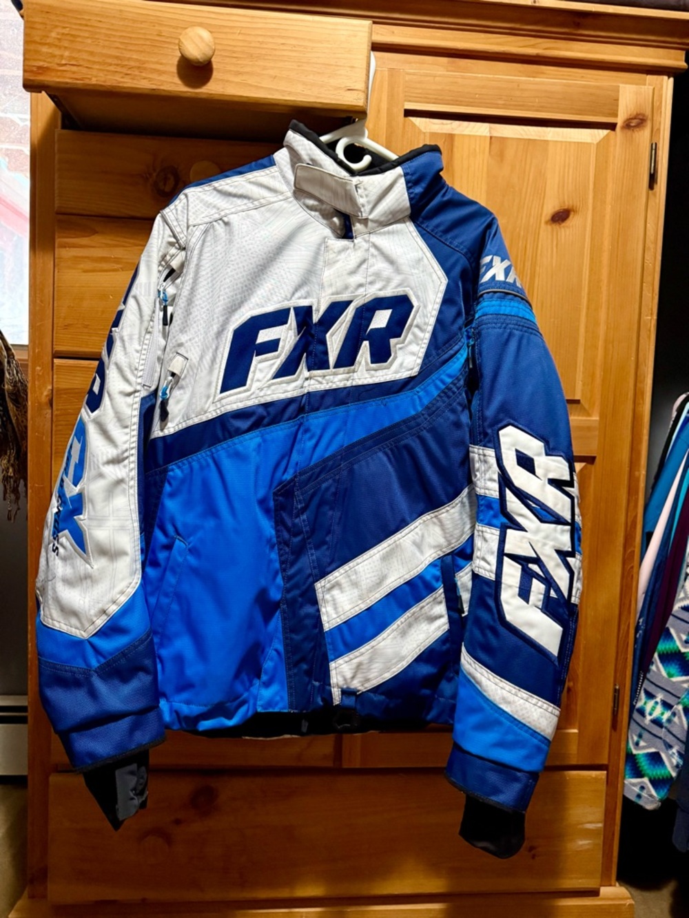 FXR Blue & White Snowmobile Jacket